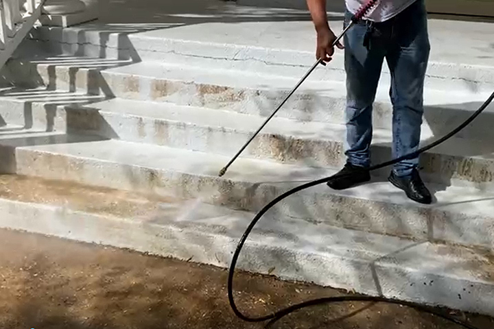 Pressure Washing Stairs